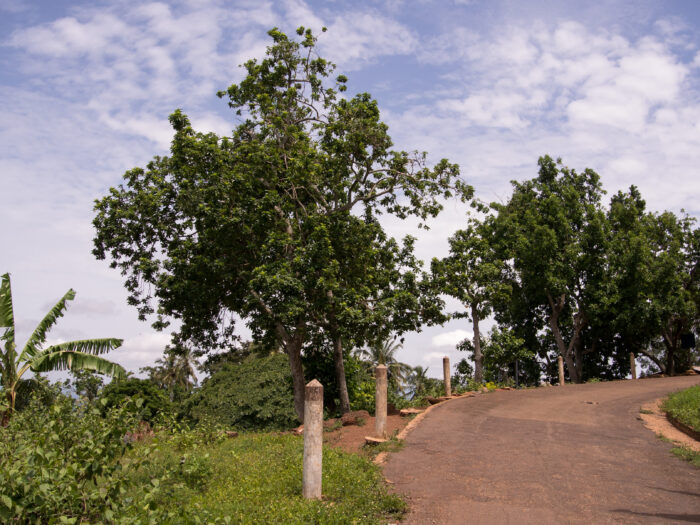 Kurve auf einer Straße am Mont Agou in der Nähe von Kpalimé in Togo